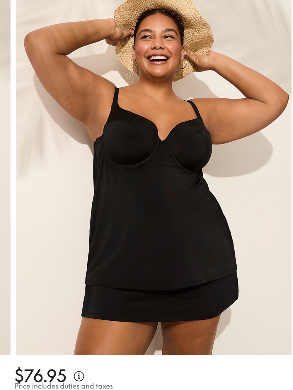 Lane Bryant Cacique Underwire Balconette Tankini Top Burgundy 42F NWT